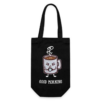 Coffee lovers Breakfast Coffee Drink saying - Gift Bag for Bottles - black - Front