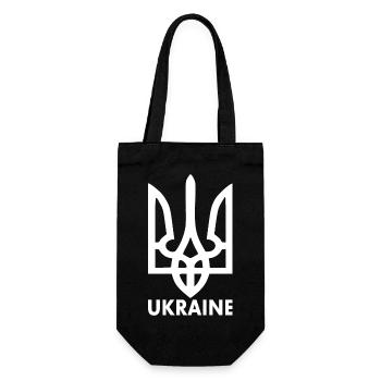 Ukraine - Geschenkbeutel für Flaschen - Schwarz - Vorne
