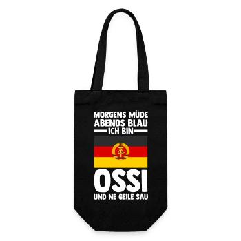 Ostdeutschland Ossi Deutschland DDR - Geschenkbeutel für Flaschen - Schwarz - Vorne