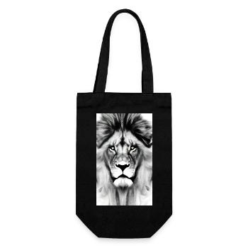 Lion Black and White - Gift Bag for Bottles - black - Front