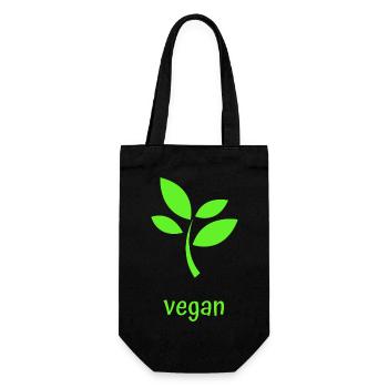 Végétalien - Sac à bouteille - noir - Devant