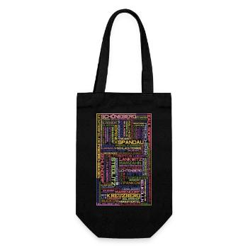 Districts Mosaik - Berlin - Gift Bag for Bottles - black - Front