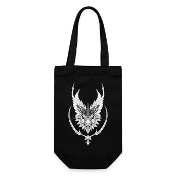 Animal head with wings - Gift Bag for Bottles - black - Front