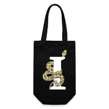Lettre i serpent - Sac à bouteille - noir - Devant
