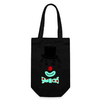clown smile - Geschenkbeutel für Flaschen - Schwarz - Vorne