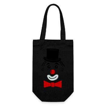 clown smile - Geschenkbeutel für Flaschen - Schwarz - Vorne