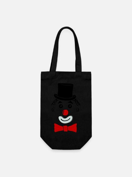 clown smile - Geschenkbeutel für Flaschen - Schwarz