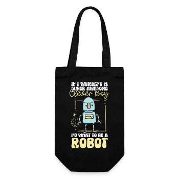 Android Mechanik Robotik Techniker - Geschenkbeutel für Flaschen - Schwarz - Vorne