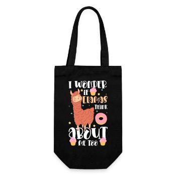 Llama Animal Soft - Gift Bag for Bottles - black - Front