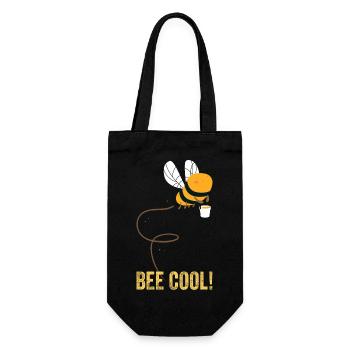 Bee Cool Plant Insekten Imkerei lustige Zitate - Geschenkbeutel für Flaschen - Schwarz - Vorne