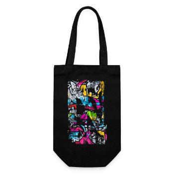 Graffiti style Splash hip hop colors painter color - Gift Bag for Bottles - black - Front