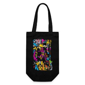 Graffiti style Splash hip hop colors painter color - Gift Bag for Bottles - black - Front