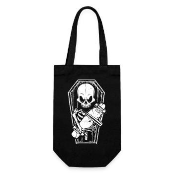 Skateboard Skull - Skate - Geschenkbeutel für Flaschen - Schwarz - Vorne