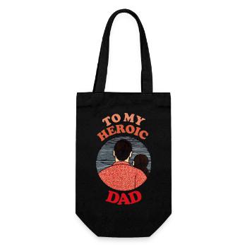 À mon père héroïque, bonne fête des pères - Sac à bouteille - noir - Devant