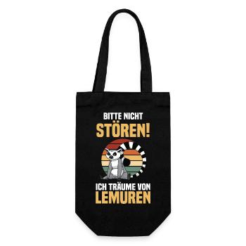 Lemur - Geschenkbeutel für Flaschen - Schwarz - Vorne