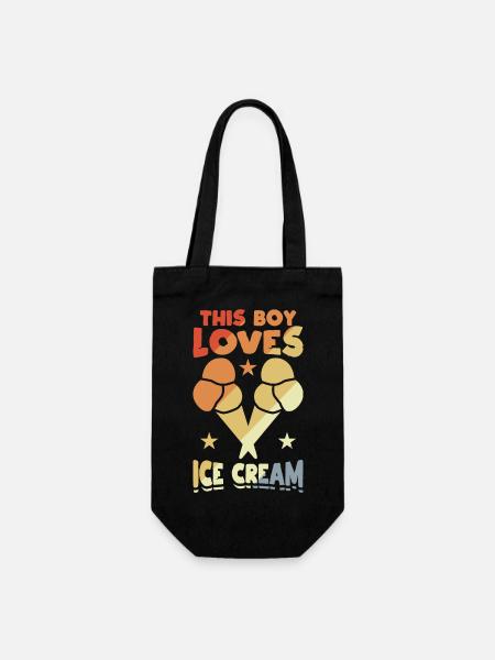 Ce garçon adore la crème glacée - Sac à bouteille - noir