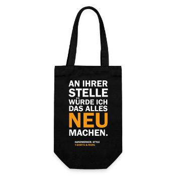 Handwerker Handyman Handwerk Werkzeug Baustelle - Geschenkbeutel für Flaschen - Schwarz - Vorne