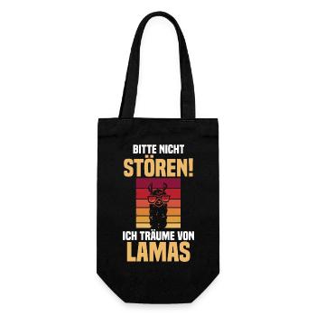 Lama - Geschenkbeutel für Flaschen - Schwarz - Vorne