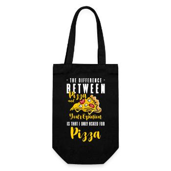 Pizza Hunger - Geschenkbeutel für Flaschen - Schwarz - Vorne