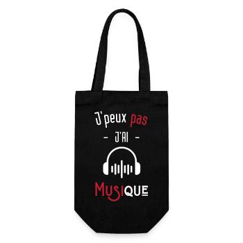 j'peux pas j'ai musique - Sac à bouteille - noir - Devant