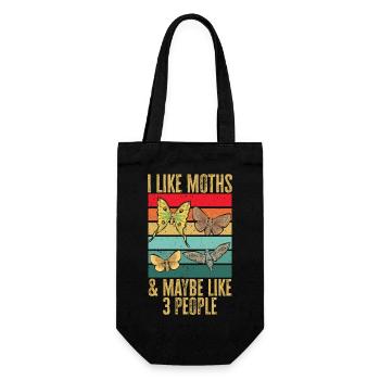 Moths Insect Collector Entomologist - Gift Bag for Bottles - black - Front