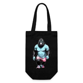 Gorilla-Boxen - Geschenkbeutel für Flaschen - Schwarz - Vorne