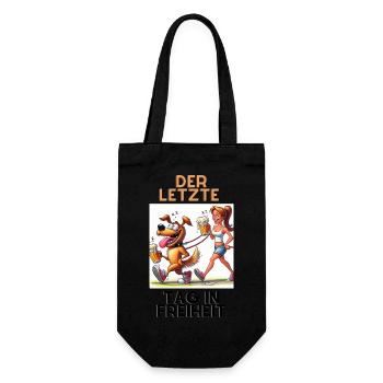 Der letzte Tag in Freiheit - Geschenkbeutel für Flaschen - Schwarz - Vorne