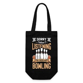Bowlingkugel Hobby Wurf Verein - Geschenkbeutel für Flaschen - Schwarz - Vorne