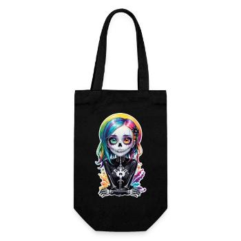 Halloween - Rock & Regenbogen - Geschenkbeutel für Flaschen - Schwarz - Vorne
