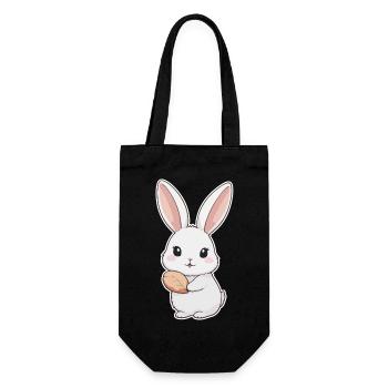 Bunny, Rabbit, Easter Bunny - Gift Bag for Bottles - black - Front