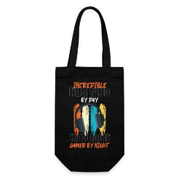Gamer Player Game League - Gift Bag for Bottles - black - Front