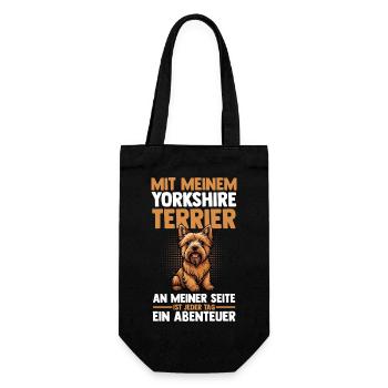 Hund Yorkshire Terrier - Geschenkbeutel für Flaschen - Schwarz - Vorne