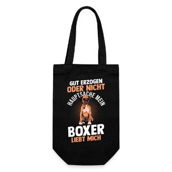 DogGerman Boxer - Gift Bag for Bottles - black - Front