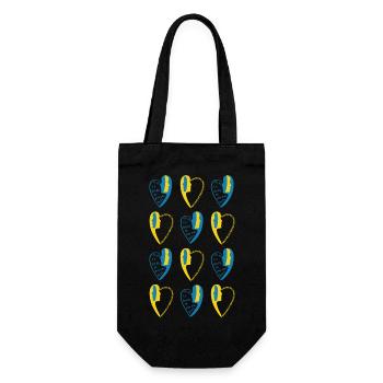 Imprimé numéro15. - Sac à bouteille - noir - Devant