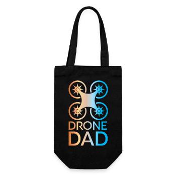 drone dad Farben Dronen Pilot Symbol icon Logo - Geschenkbeutel für Flaschen - Schwarz - Vorne