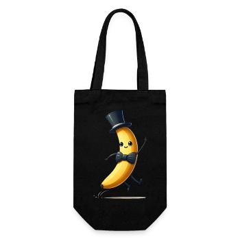 Mister Banana - Geschenkbeutel für Flaschen - Schwarz - Vorne