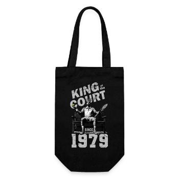 Tennis Shirt Männer 45. Geburtstag Jubiläum 1979 - Geschenkbeutel für Flaschen - Schwarz - Vorne
