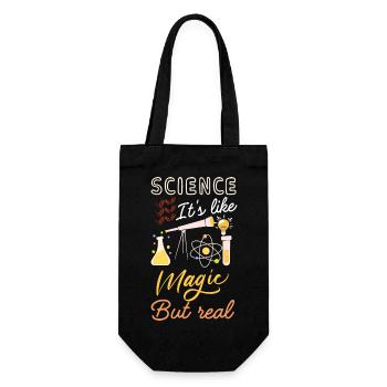 Science it's like magic but real - Gift Bag for Bottles - black - Front