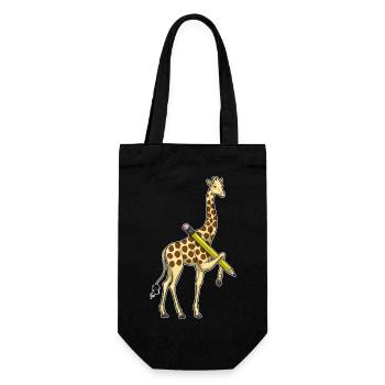 Giraffe Student Pencil School - Gift Bag for Bottles - black - Front