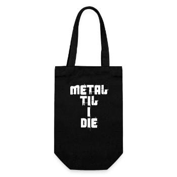 Metal Til I Die - Gift Bag for Bottles - black - Front