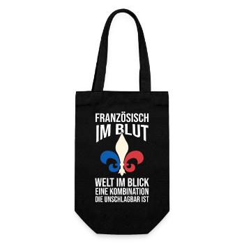 French French France - Gift Bag for Bottles - black - Front