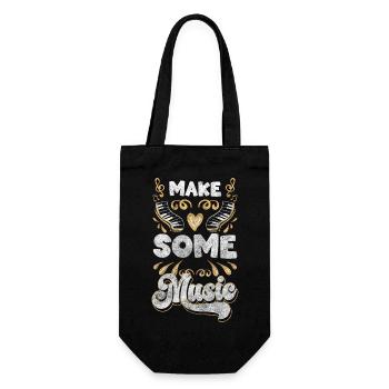 Music Concert Fan - Gift Bag for Bottles - black - Front