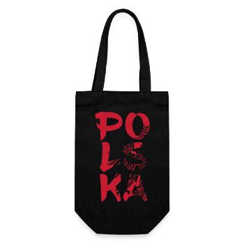 Polen Reise Flagge Herkunft Polska Heimat - Geschenkbeutel für Flaschen - Schwarz - Vorne