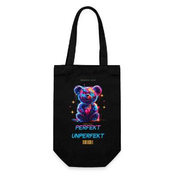 Ours en peluche coloré parfaitement imparfait, équipement haut de gamme - Sac à bouteille - noir - Devant