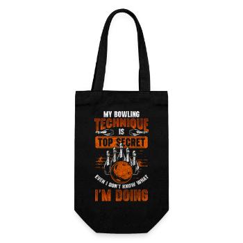 Bowler Pin Winner Bowling Club - Gift Bag for Bottles - black - Front