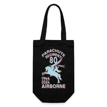 Pegasus Arnhem Oosterbeek Fallschirmjägerregiment 80. - Geschenkbeutel für Flaschen - Schwarz - Vorne