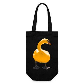 Elegant Swan Art Print - Gift Bag for Bottles - black - Front