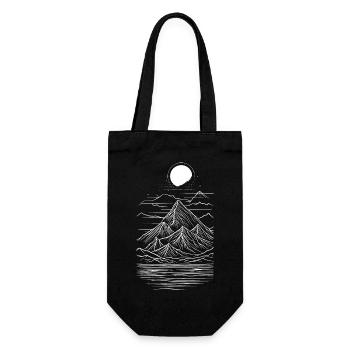 Linear Mountains - Gift Bag for Bottles - black - Front