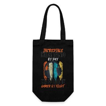 Gamer Player Streaming - Gift Bag for Bottles - black - Front