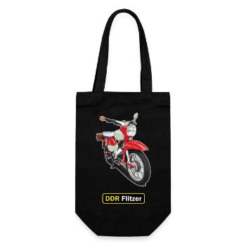 Star (red) // Illustration - Gift Bag for Bottles - black - Front